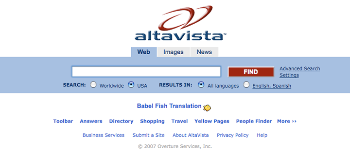Yahoo! закрыла AltaVista